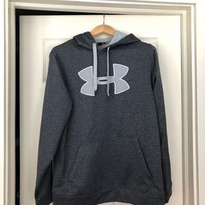 Under Armour big logo hoodie grey med